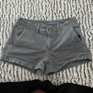 SuperStrech AmericanEagle Mini Greyish Cyan Cargo Shorts US 2. Great condition.
